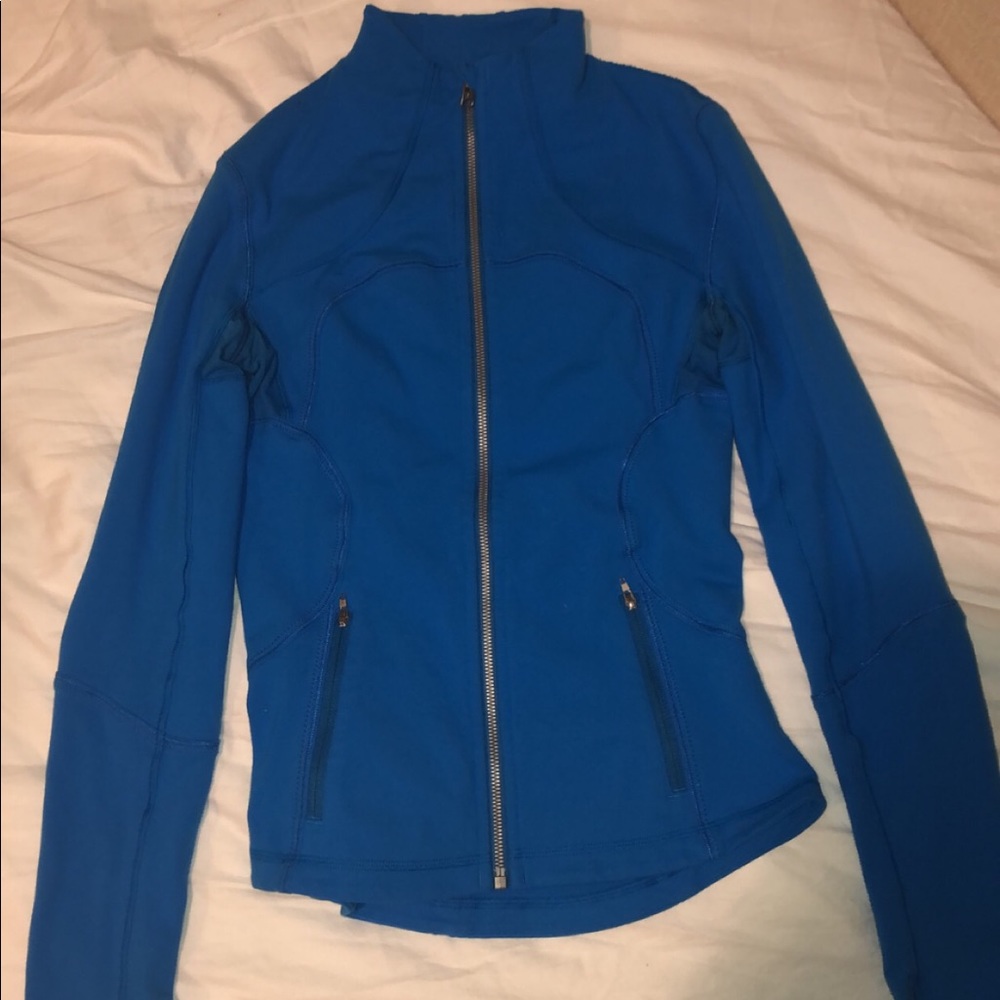 Blue lulu lemon athletic zip up jacket